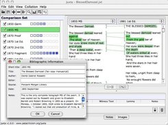 Juxta comparison view w/ bibliographic info.