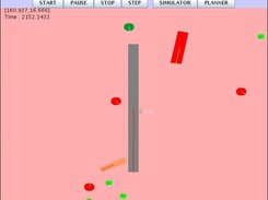 A sample screen shot of simulation environment screen