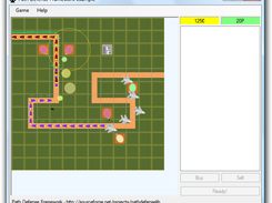Screenshot of the Example Game (with an air strike underway)