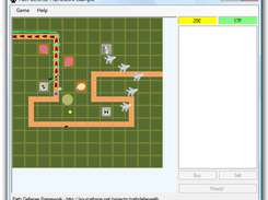 Screenshot of the Example Game (with an air strike underway)