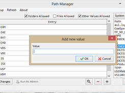 Path Manager in admin mode