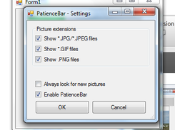 Context menu -> Settings... in PatienceBar 1.2