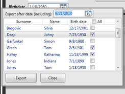 Exporting patients data