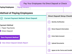 Pay By Paper Checks or Free Direct Deposit