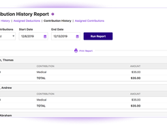 Contribution History report