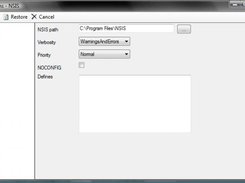 NSIS options configuration