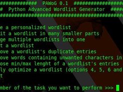 Main menu