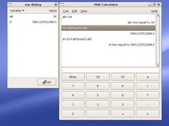 shows the use of variables dialog