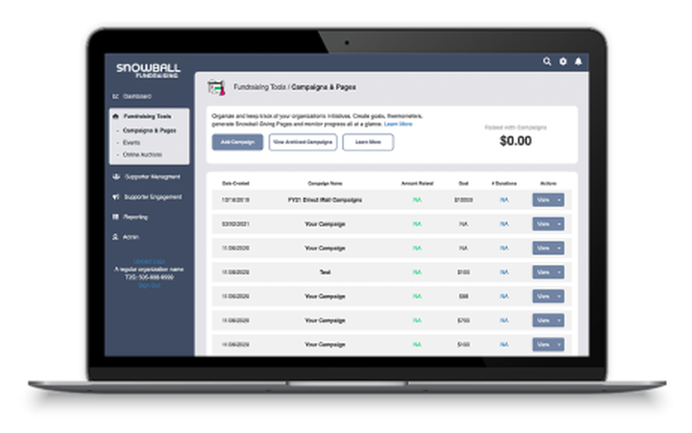 Snowball Fundraising Screenshot 1