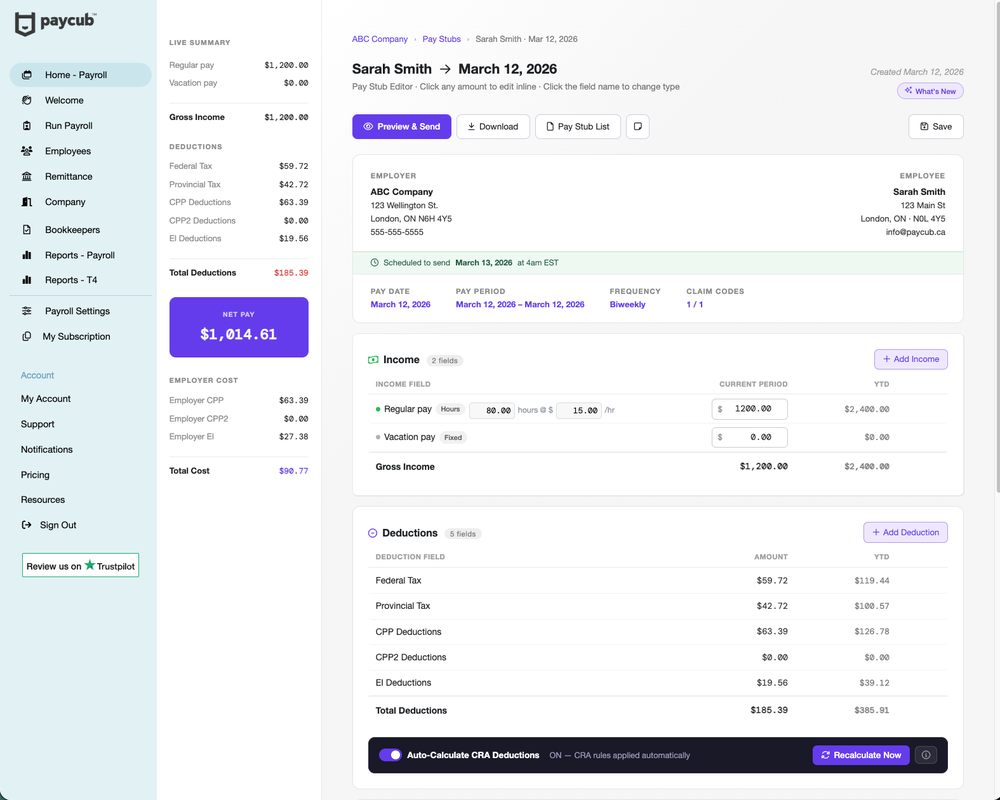 Payroll Editor