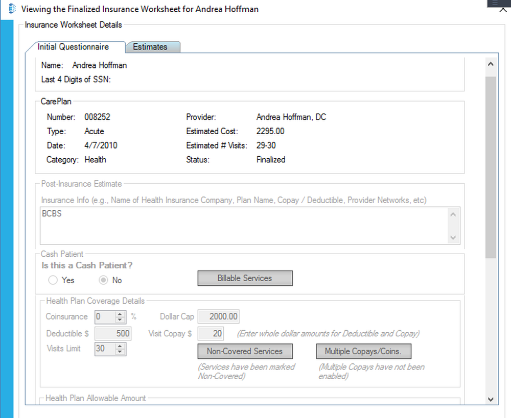 PayDCCS-InsuranceWorkSheetDetails