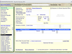 SAMPLE PAYROLL SCREEN