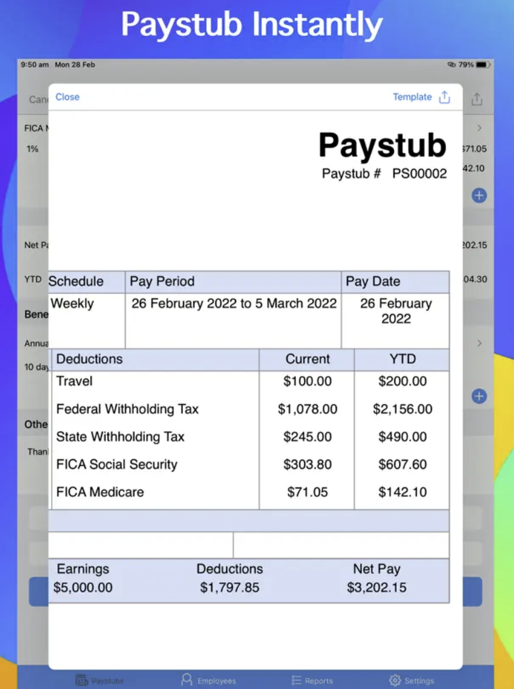 Paystub Generator Screenshot 1