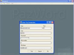 screen for downloading password from ftp