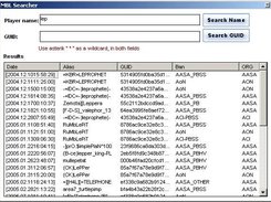 Master Ban list Manual Searching