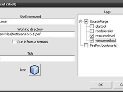 Edition of a shell shortcut