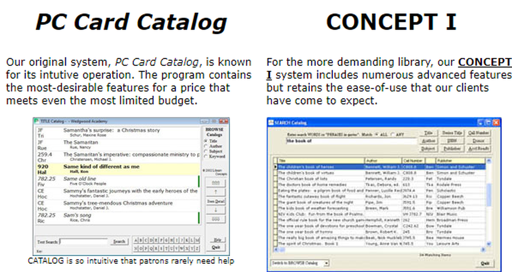 PC Card Catalog Screenshot 1