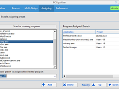 PC Equalizer - Assigning Preset to a program