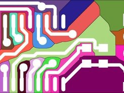 voronoi regions calculated out of a regular PCB