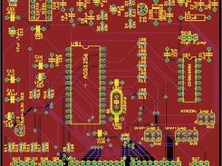 circuit board layout of A/D converter schematic in eagle