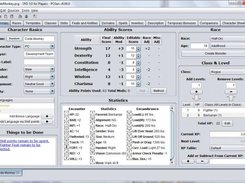 1. Setting up the basics of your charatcer - name, stats