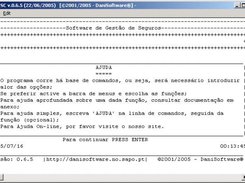 Ecrã de boas vindas após verificações de ficheiros
