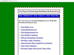 The Physical Climatology Web Application Screenshot 1