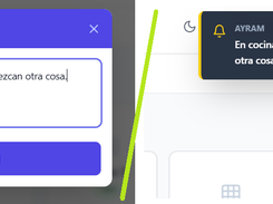 Tu personal puede notificarse eventos importantes en tu negocio a través de notas internas en la web app.