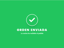 Confirmación de pedido enviado a las impresoras de tu negocio
