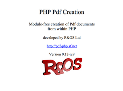 PHP Pdf creation - R&OS Screenshot 1