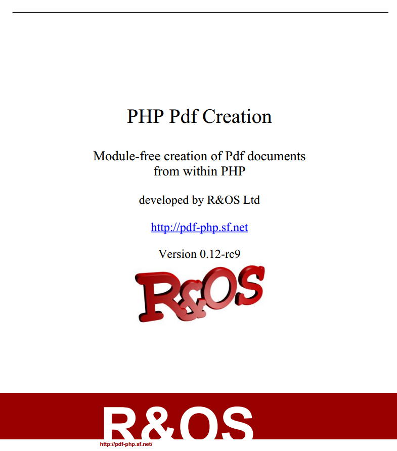 Php Pdf Creation R Os Download Sourceforge Net The php hypertext preprocessor (php) is a programming language that allows web developers to create dynamic content that interacts with databases. php pdf creation r os download