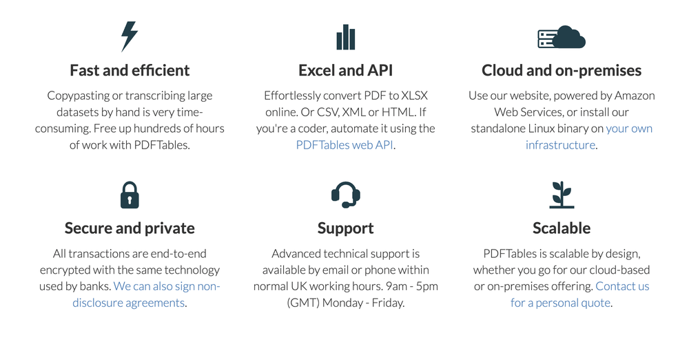 PDFTables Screenshot 1