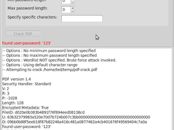 PDF Crack Gui running with default options