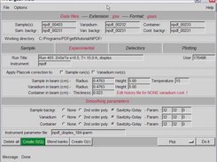 Experiment information input screen