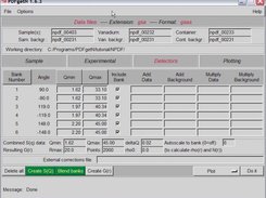 Detector information input screen