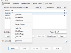 'Join Files' Tab with Context Menu