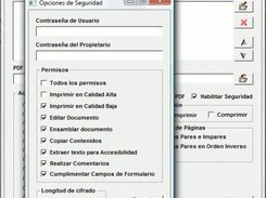 Ventana de Opciones de Seguridad