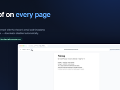 Watermarked viewer - viewer email and timestamp on every page