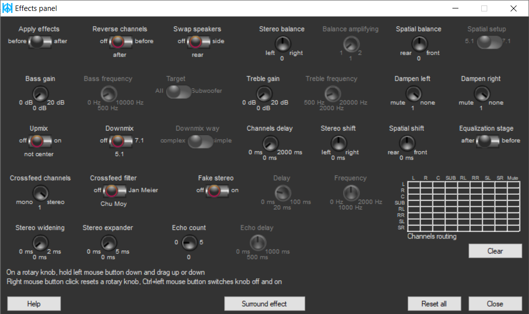 Peace equalizer interface