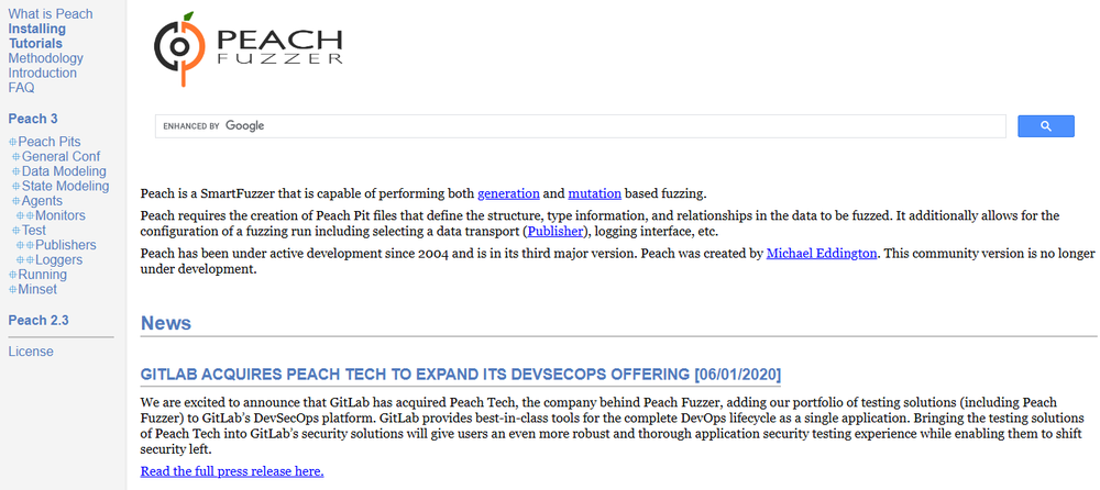 Peach Fuzzer Screenshot 1