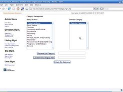 Backend site administration control panel