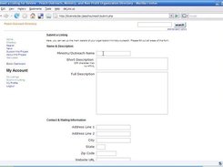 The listing submission form