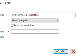 Set extraction options