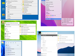 Context menu: Windows 10, Windows 11, Linux, BSD, macOS