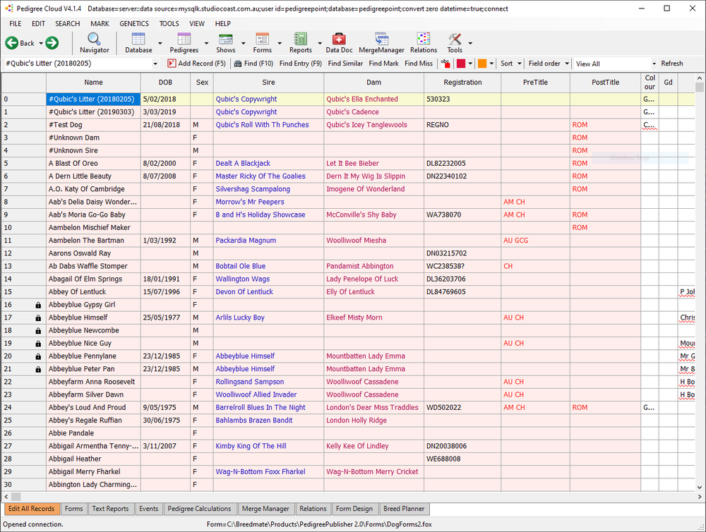 Pedigree Cloud Screenshot 1