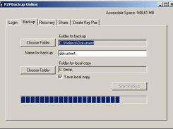 The client during a backup