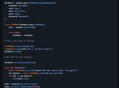 Peewee-async Screenshot 1