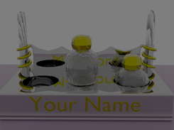 Removable ink and/or sand blotter bottles