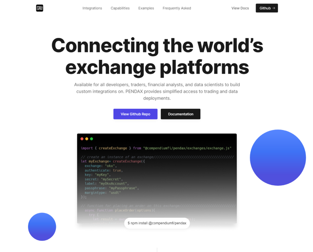 PENDAX - Connecting the world’s exchange platforms