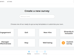 Create surveys easily with pre-built templates